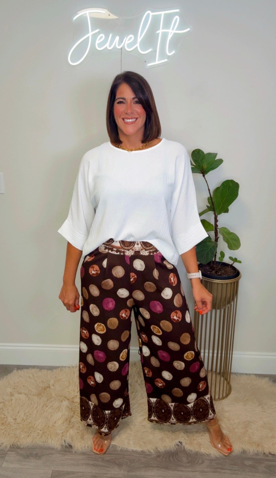 Italian Multi Polka Dots Trouser