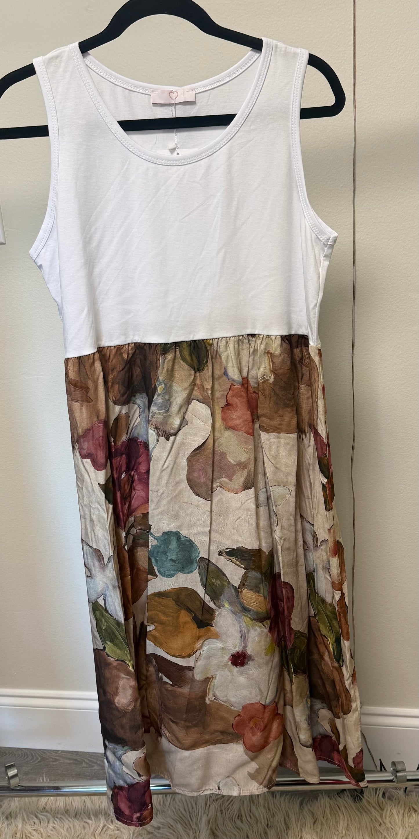 Italian Flower Stamped Midi