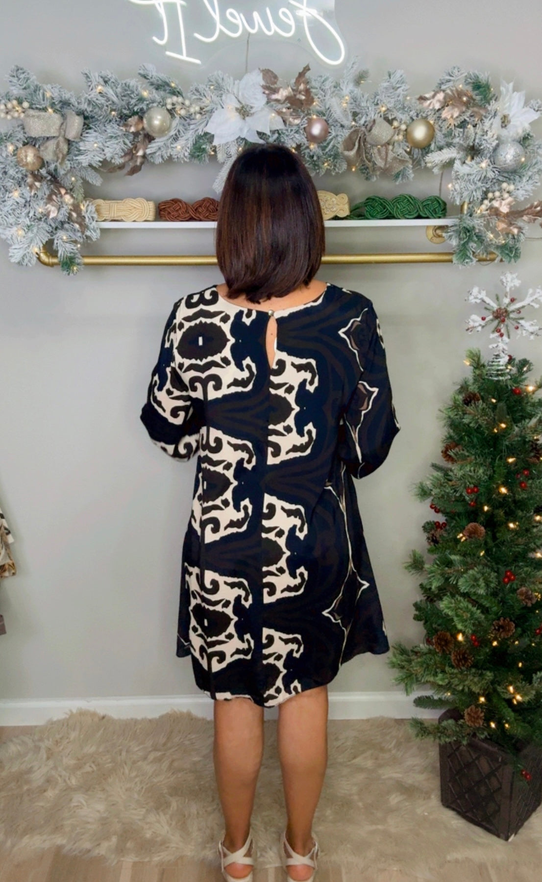 Italian Stamped Short Dress