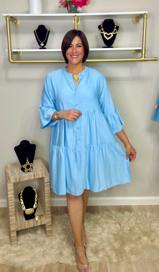 Italian Flowy Short Dress