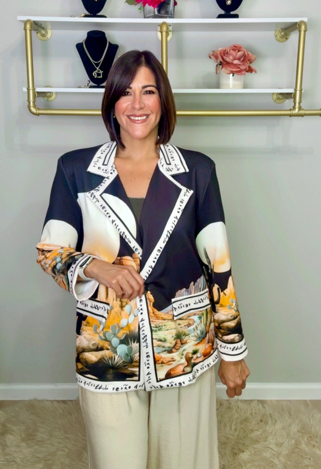 Italian City Stamped Blazer