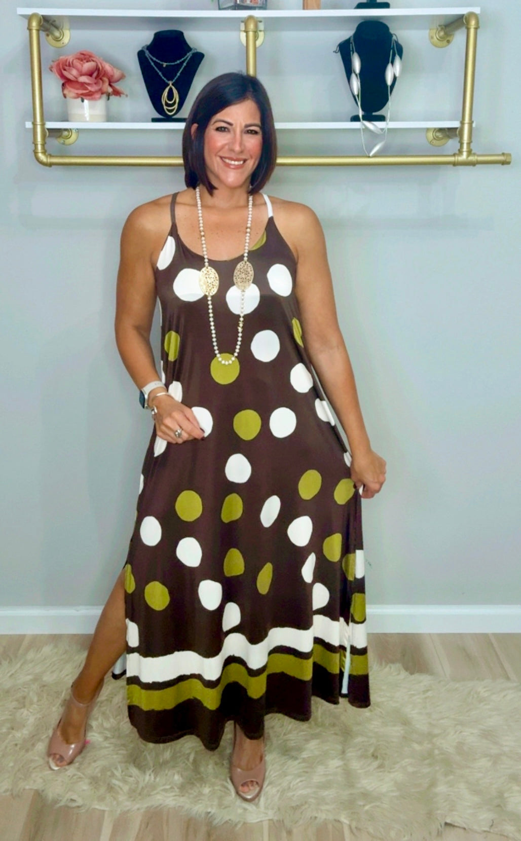 Italian Polka Dots String Dress