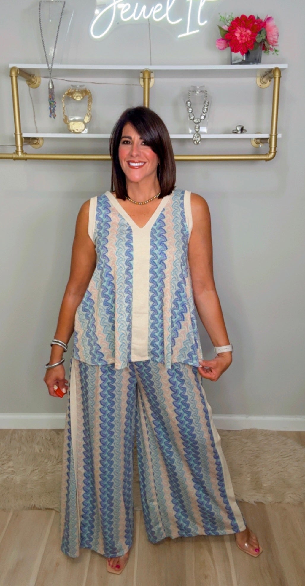 Italian Lurex Pant Set