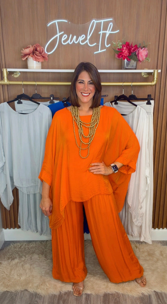 Italian Tunic Silk Pant Set