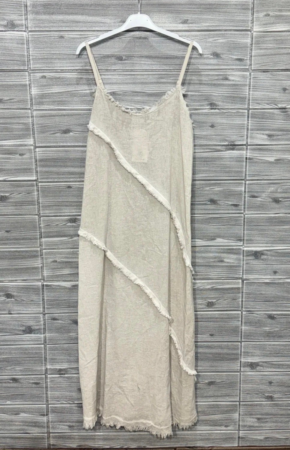 Italian Distressed Linen Blend Maxi