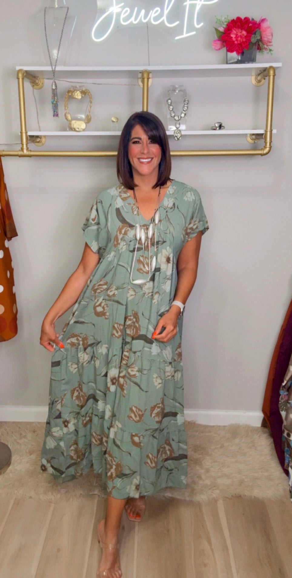 Italian Floral Stamped Maxi
