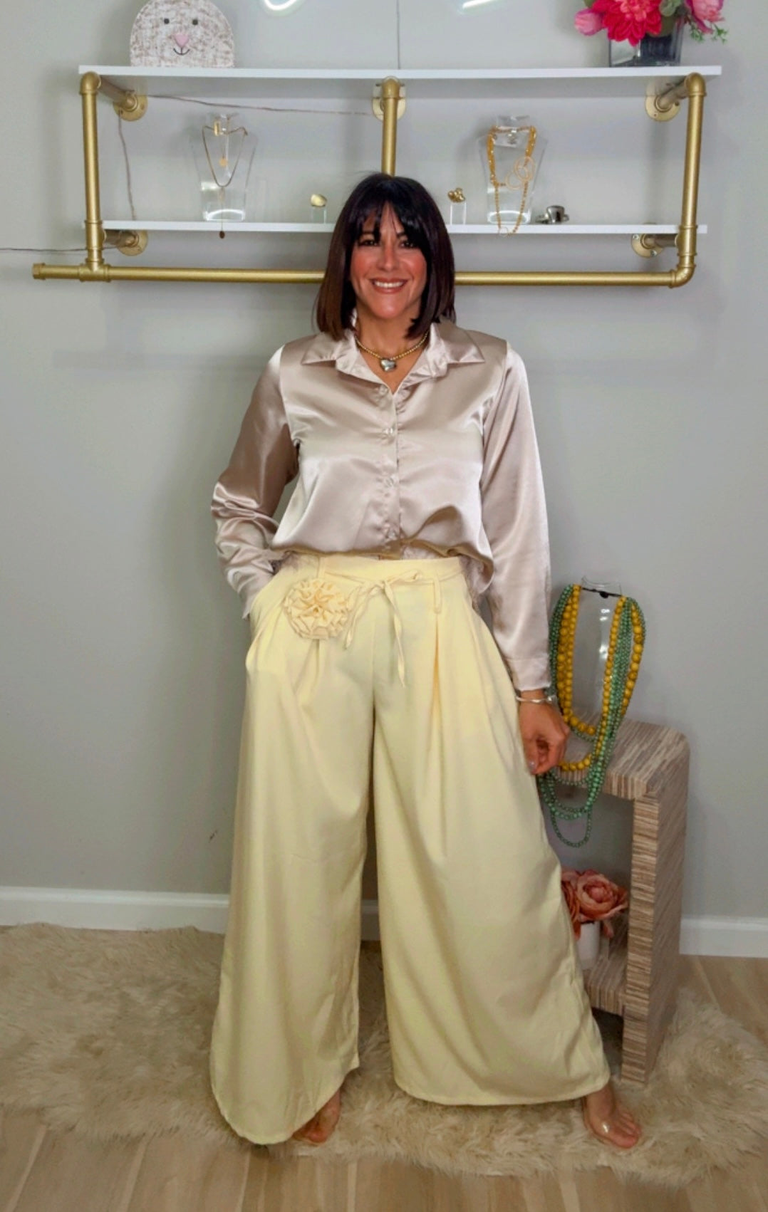Italian Wide Leg Trouser