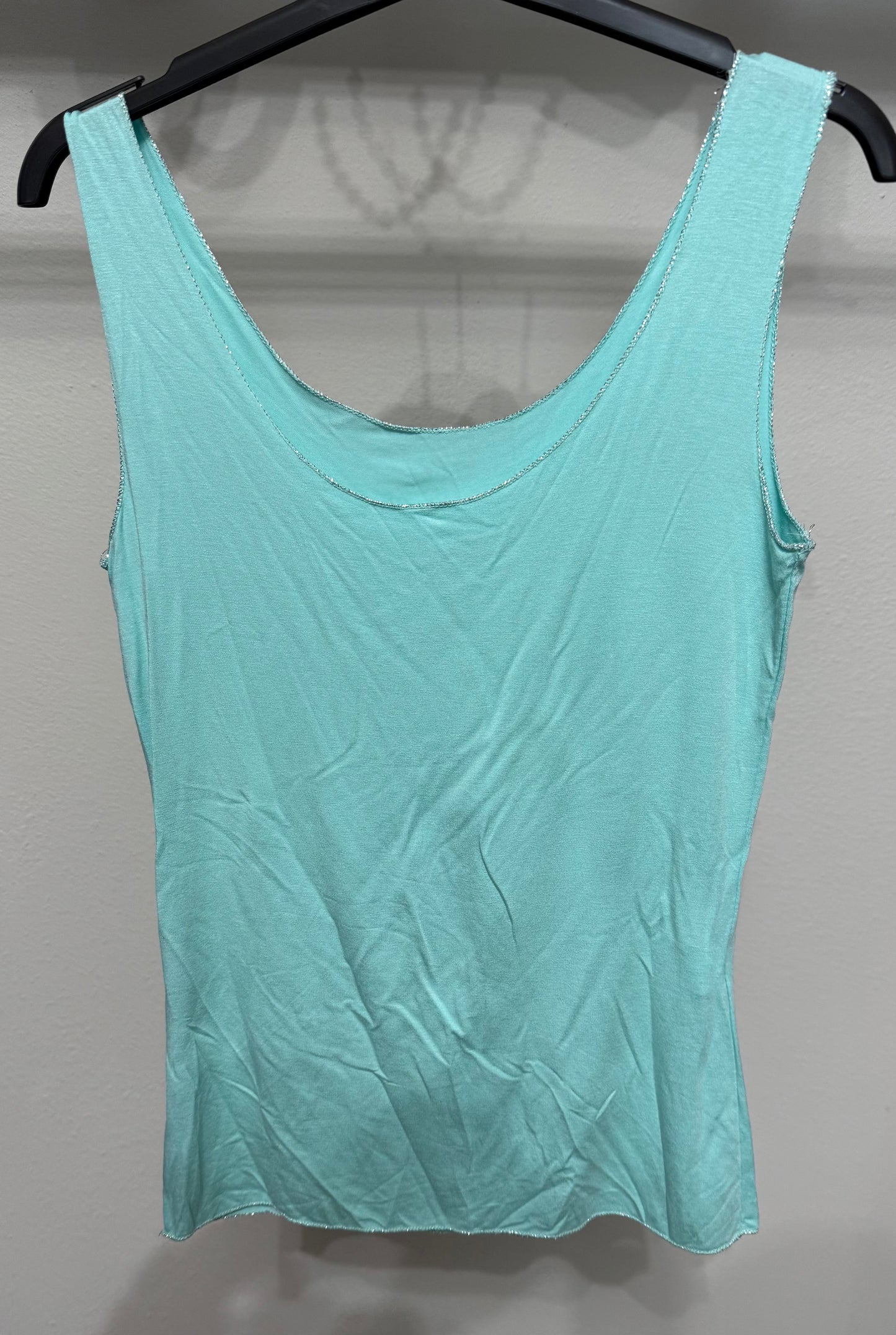 Italian Silver Trim Tank Top