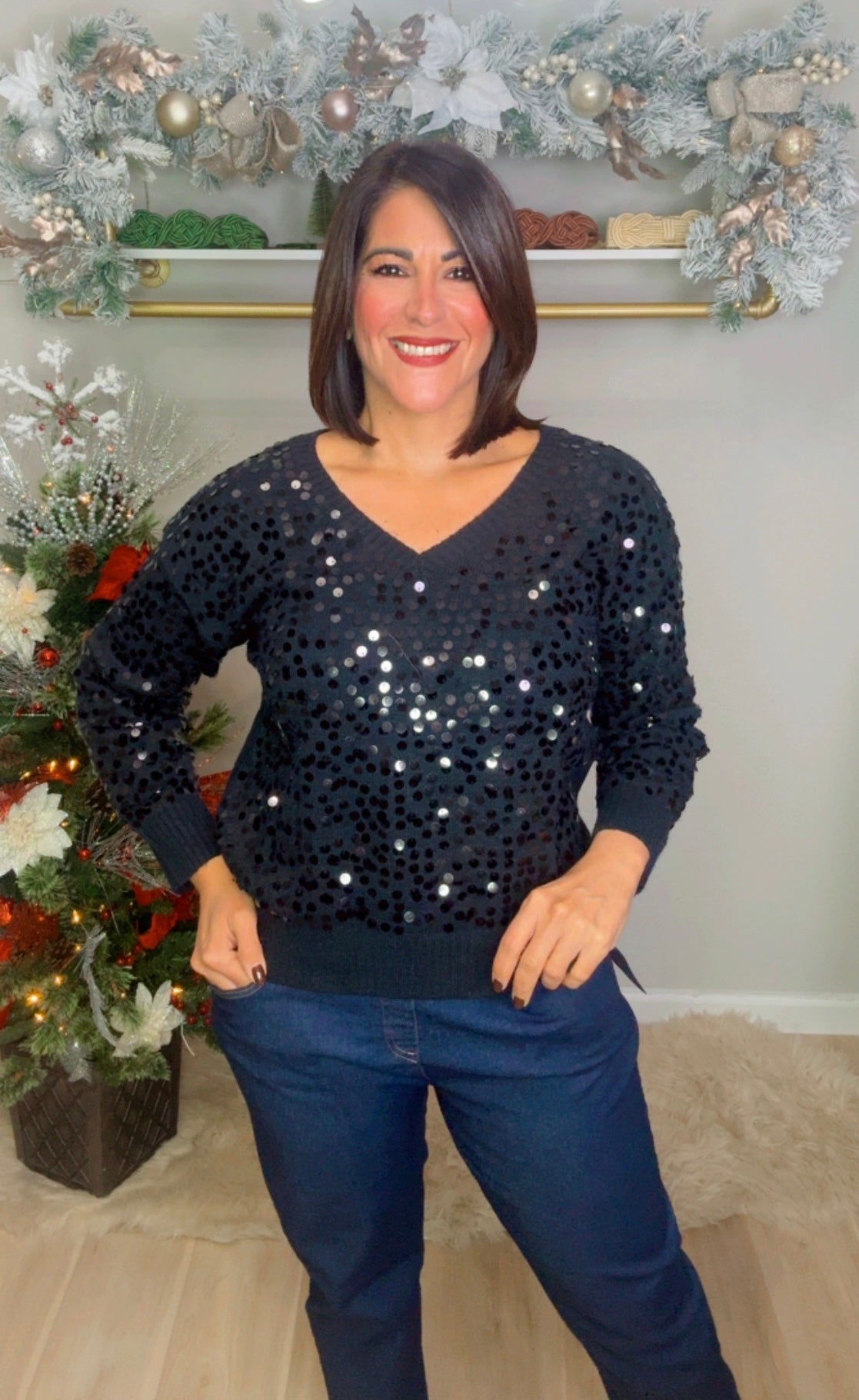 Italian Sequins Pullover