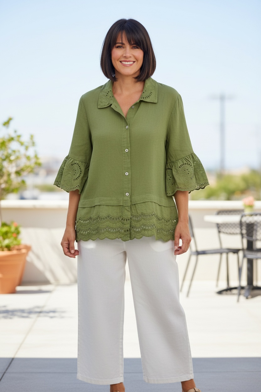 Italian Eyelet Blouse