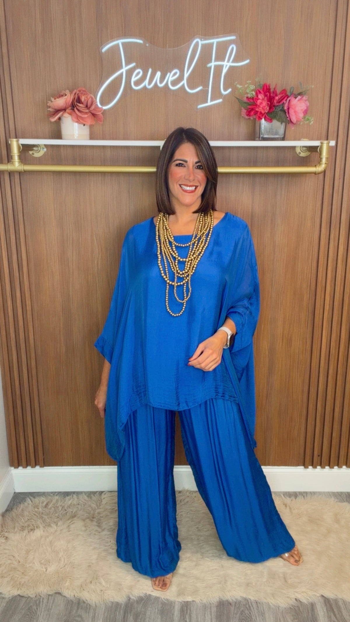 Italian Tunic Silk Pant Set