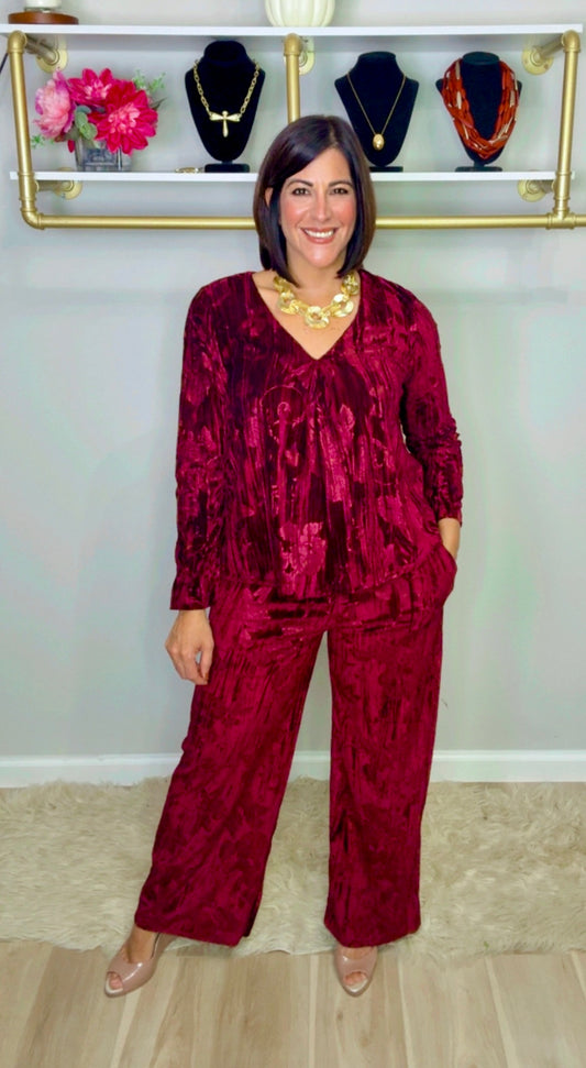 Italian Velvet Pant Set