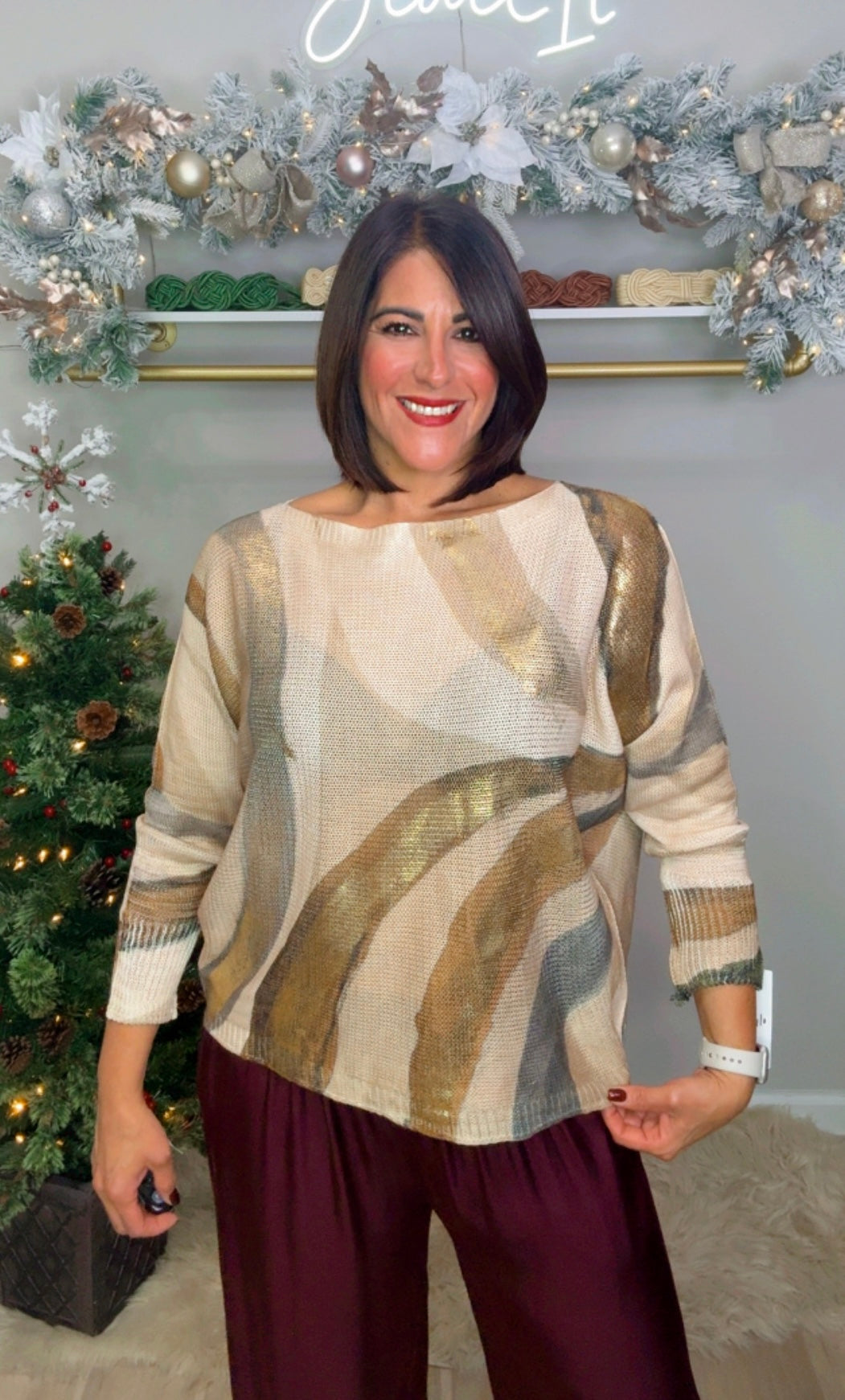 Italian Knit Stamped