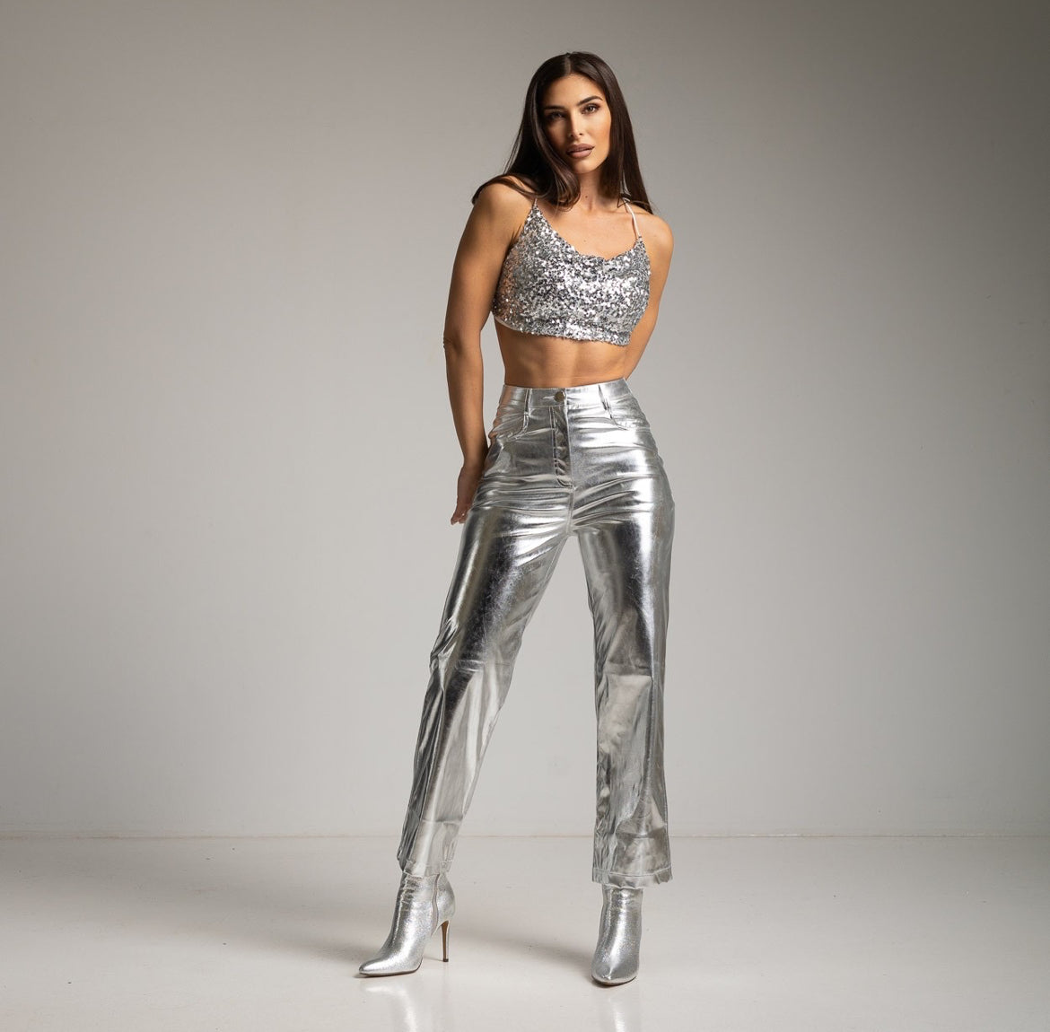 Metallic High waist Jean