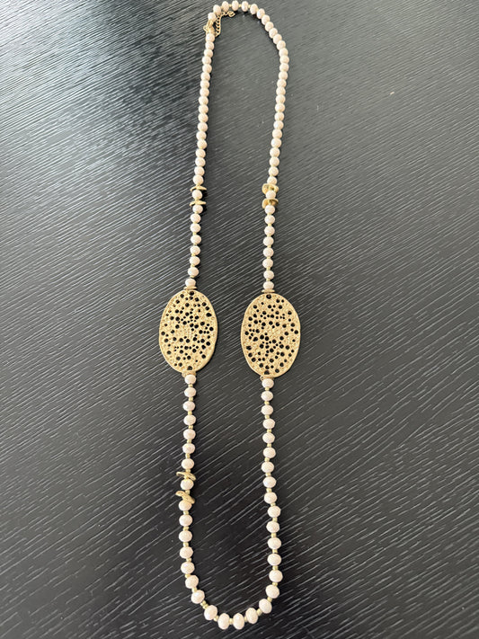 Zamack and Stones Long Necklace