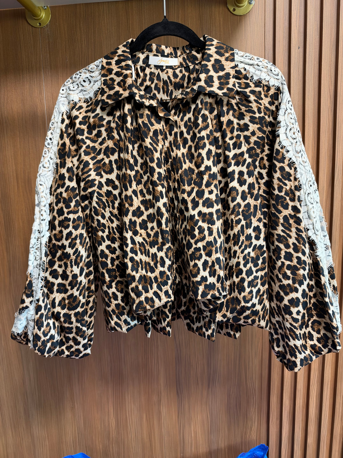 Italian Bubble Animal Print Blouse