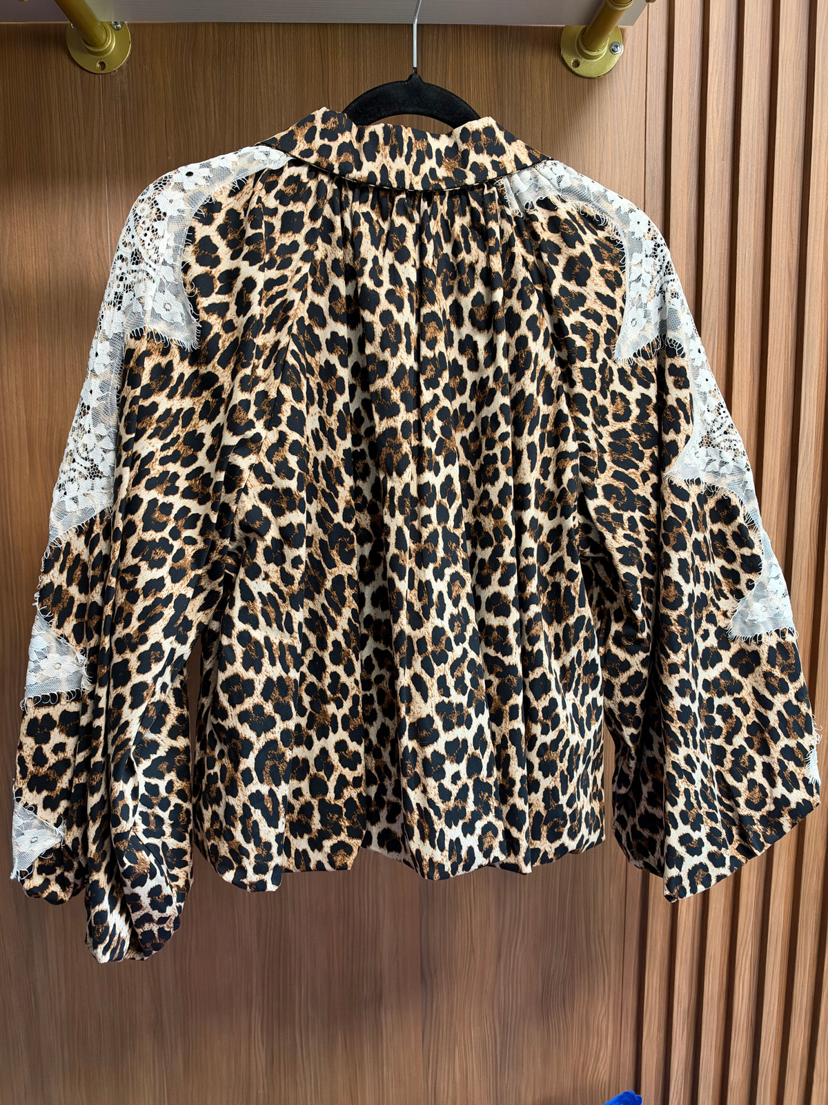 Italian Bubble Animal Print Blouse