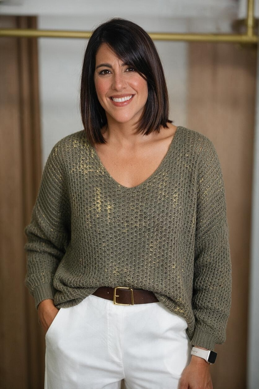 Italian Metallic Sweater
