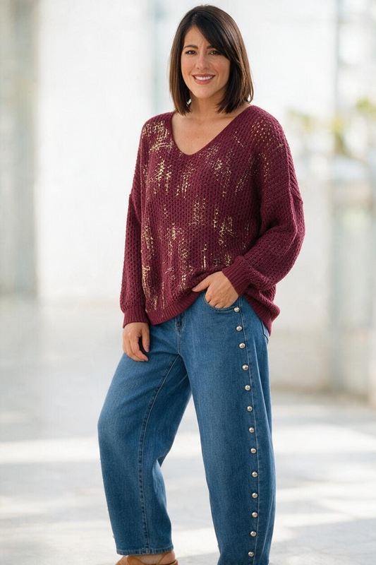 Italian Metallic Sweater