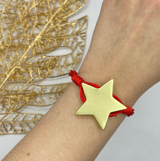 Red Cord Gold filled Start Bracelet